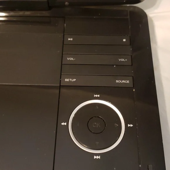 Black Portable DVD Player AUDIOVOX WITH CHARGER - Picture 2 of 3